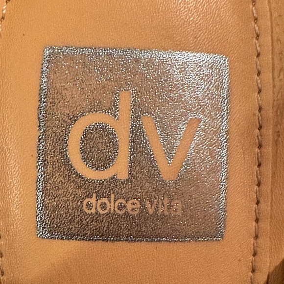 Dolce Vita - Peach Orange Chic Strappy Sandals with Chunky Heel - US 7.5 - Picture 4 of 7